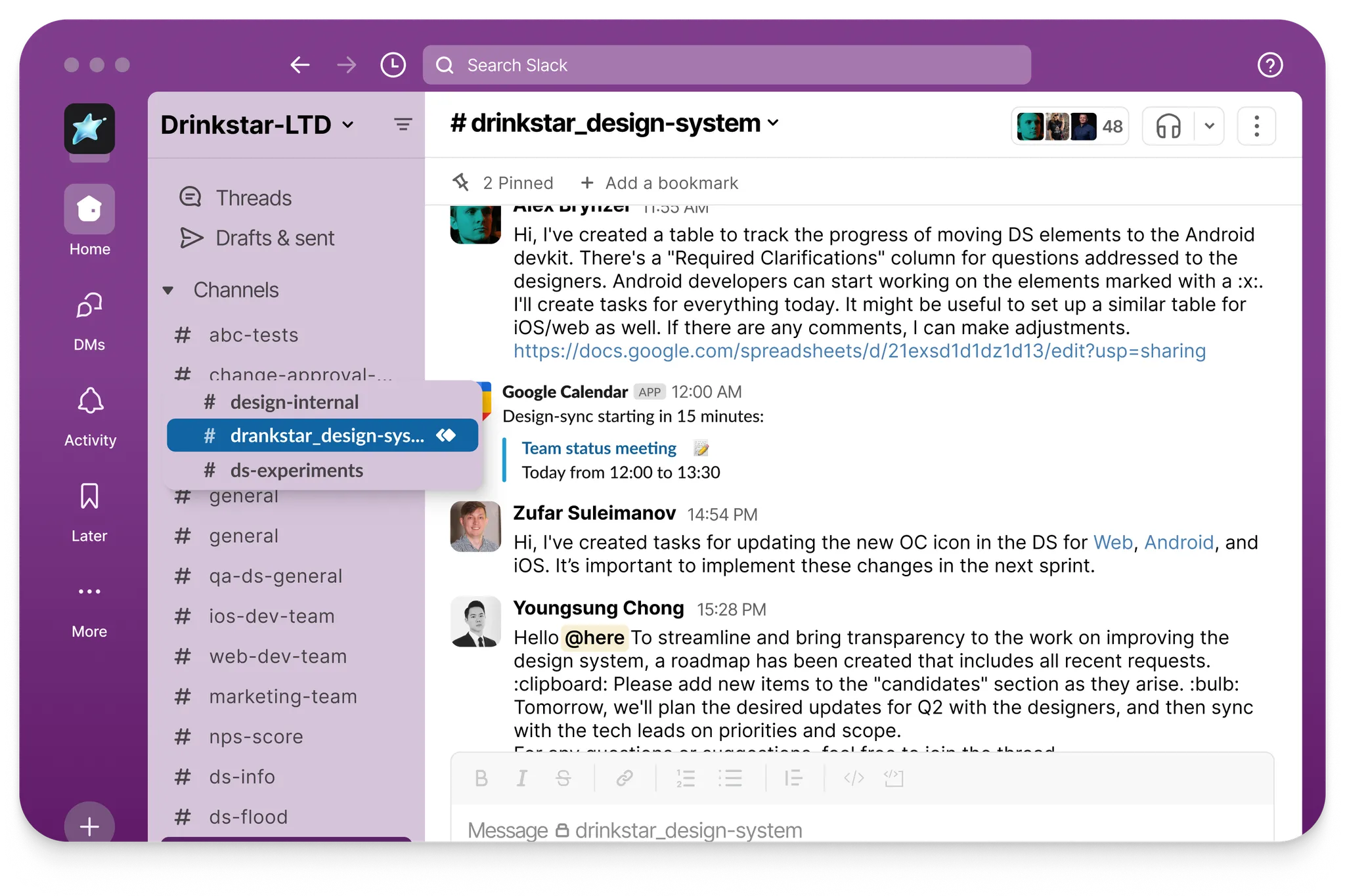 Slack channel