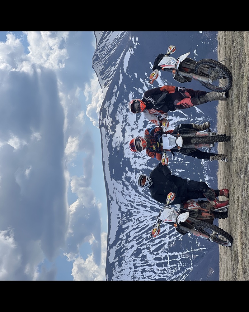 Enduro ride in the mountains with the crew