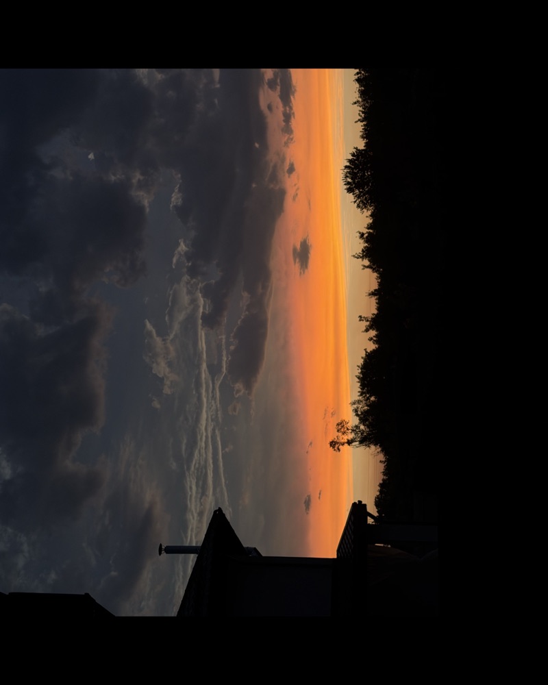Sunset over the backyard