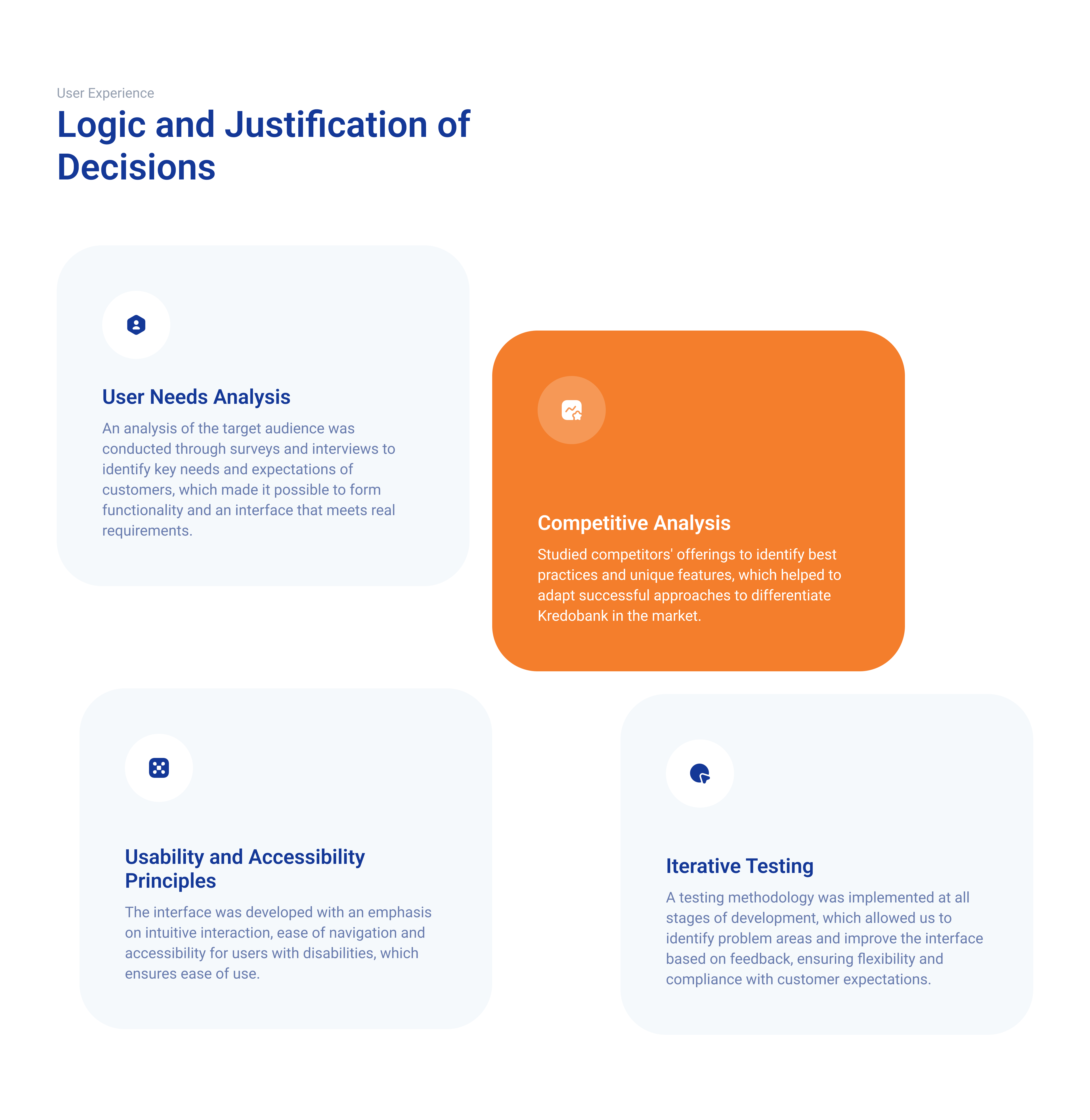 KredoBank UX decisions