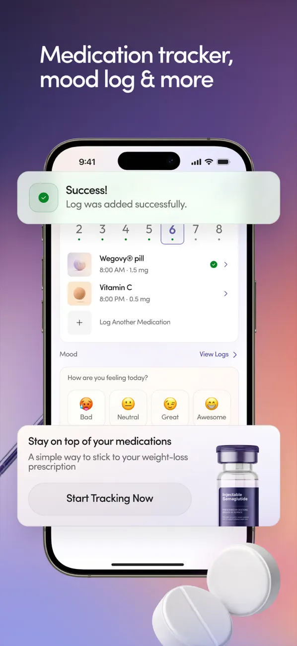 Medication tracker and mood log
